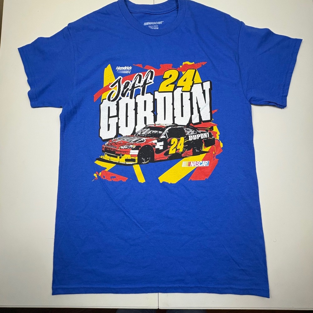 Jeff Gordon‎ #24 DuPont NASCAR T-Shirt Hendrick Motorsports Blue Men's M